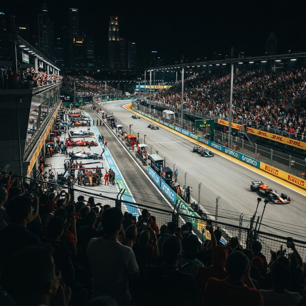 Pit Grandstand at Pit Straight